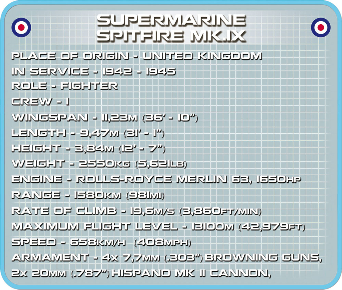 סופר מארין ספיטפייר IX - SUPERMARINE SPITFIRE