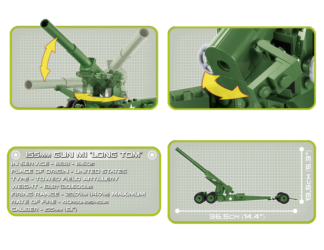לונג טום M1 תותח 155 מ