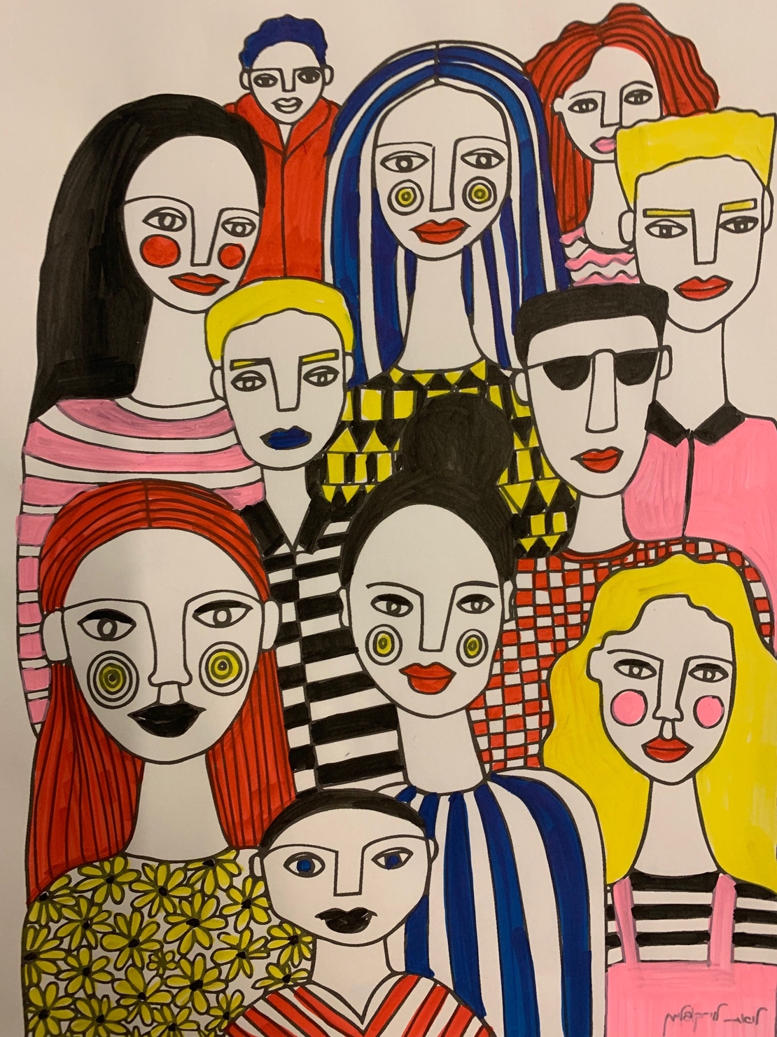 תמונת קנבס לצביעה- אנשים