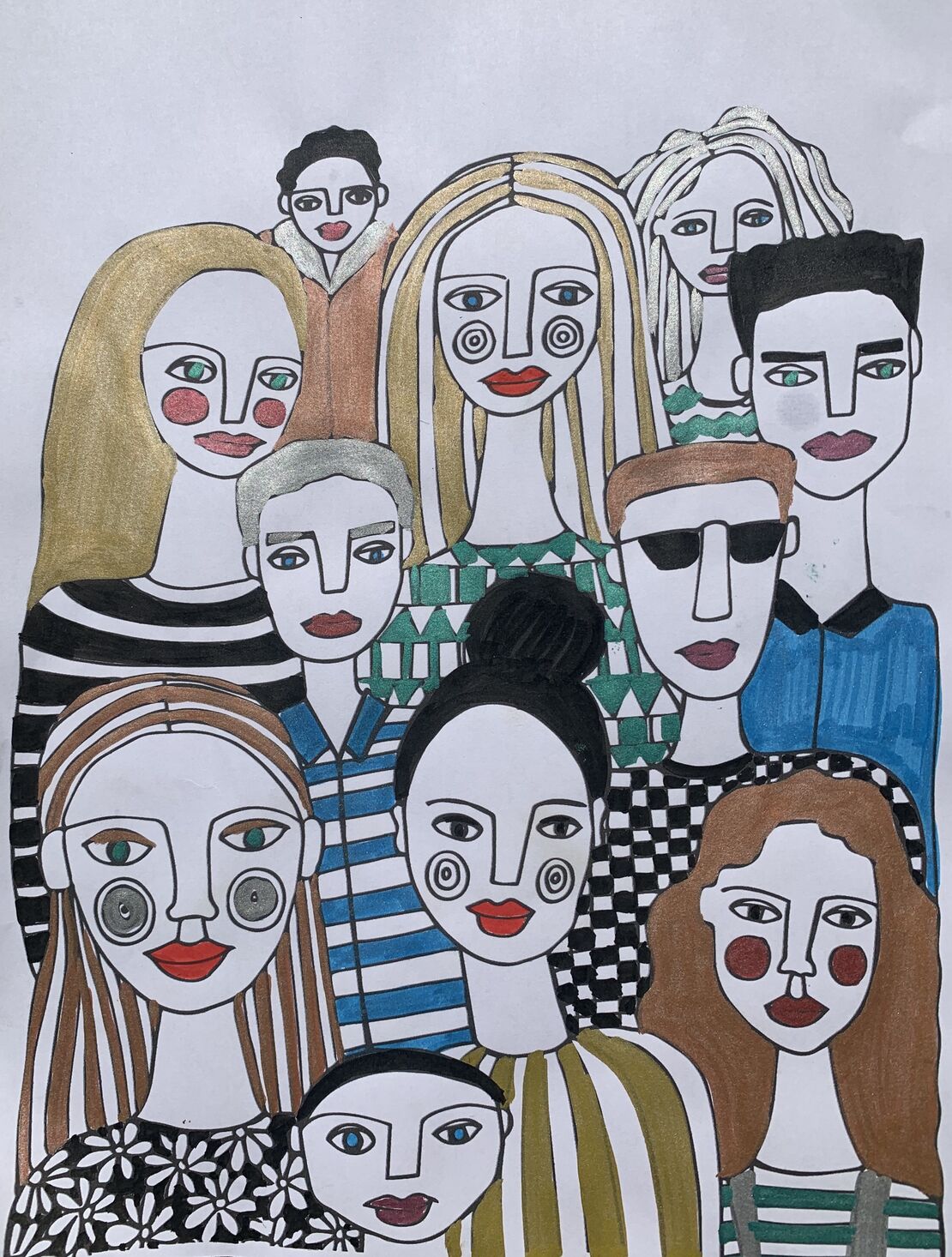 תמונת קנבס לצביעה- אנשים