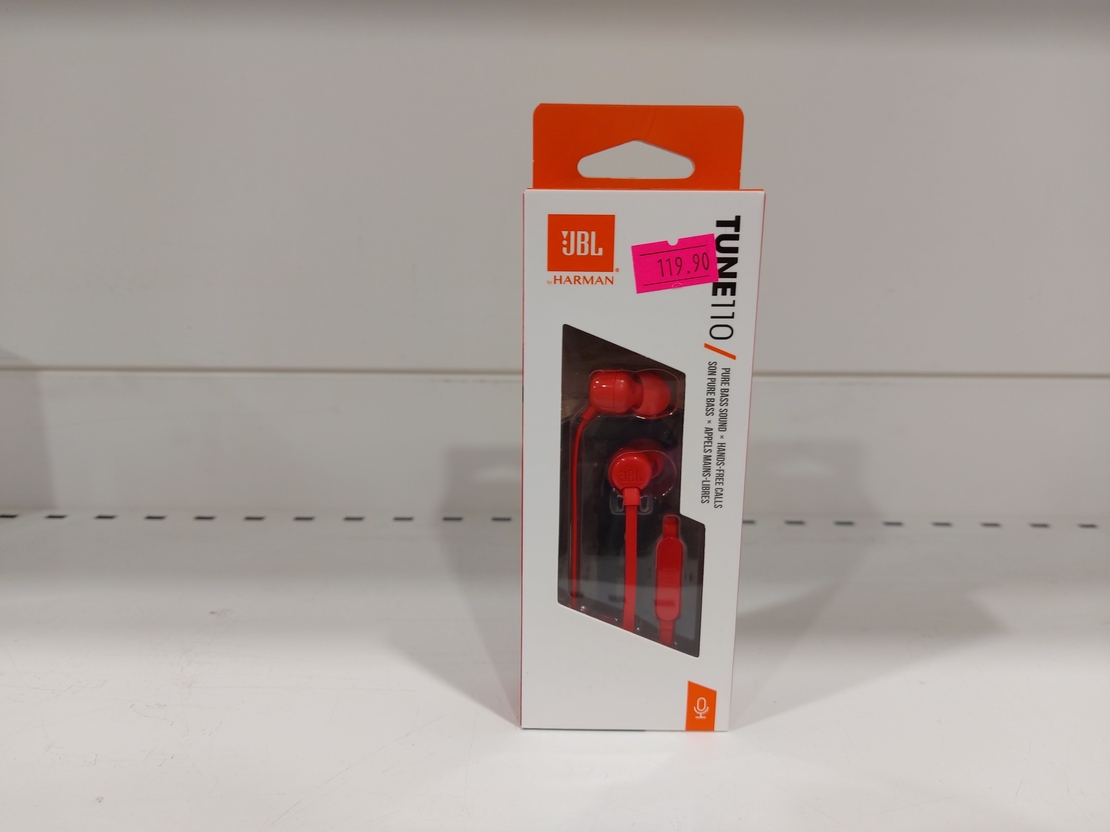 אוזניות JBL ספורט אדומות 