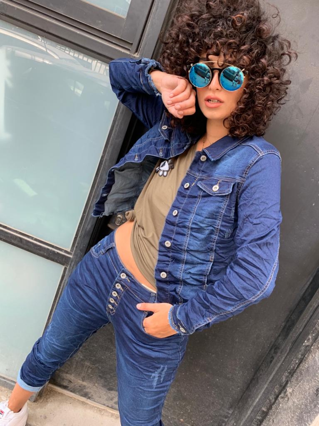 ג'קט מיס לונה קלאסי (כחול משופשף)