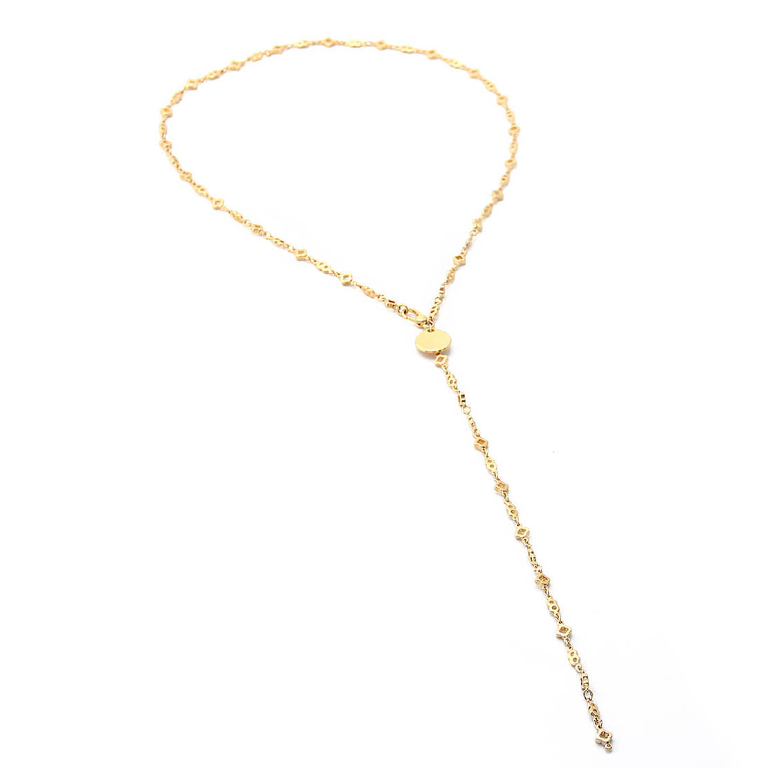 שרשרת Y פרחים זהובה