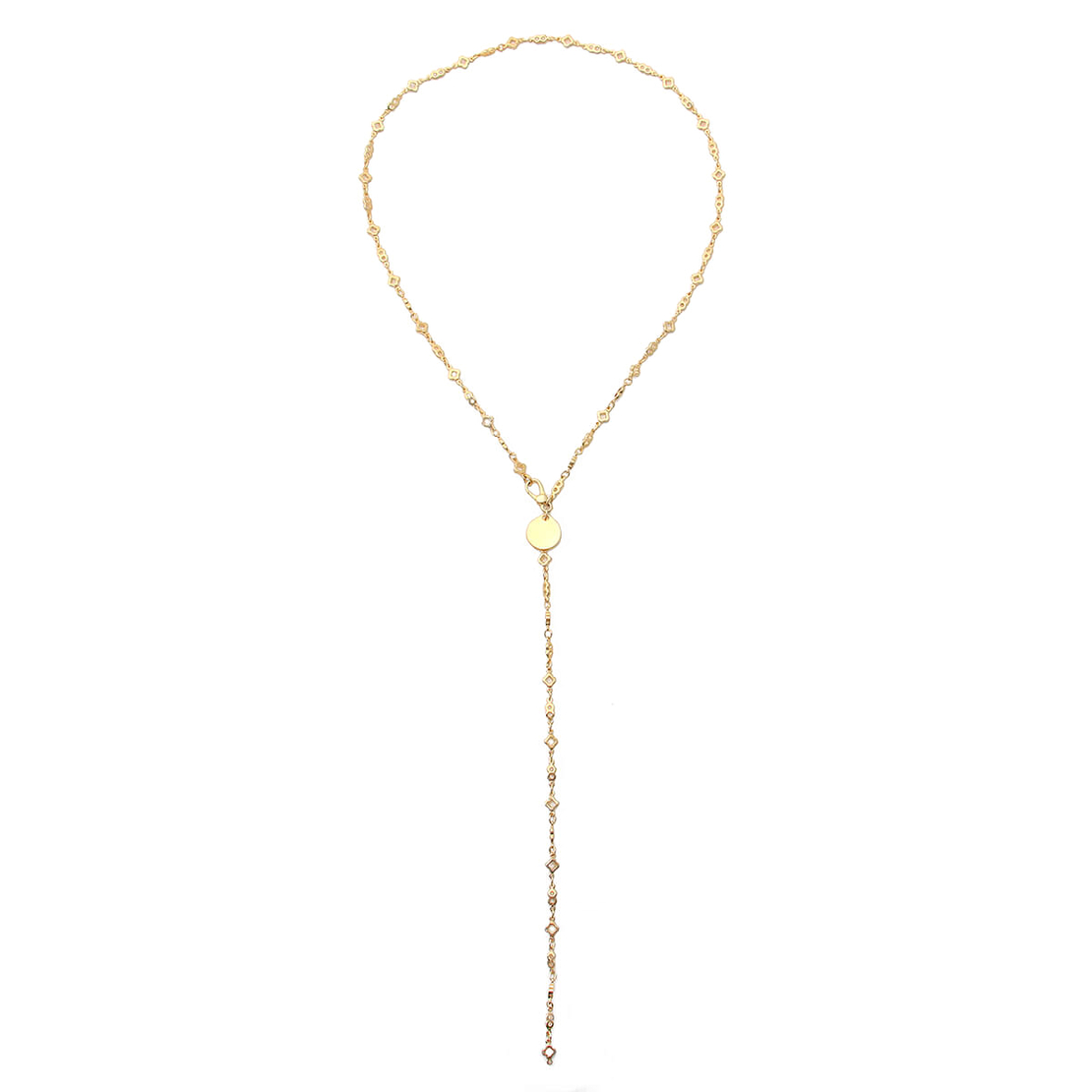 שרשרת Y פרחים זהובה