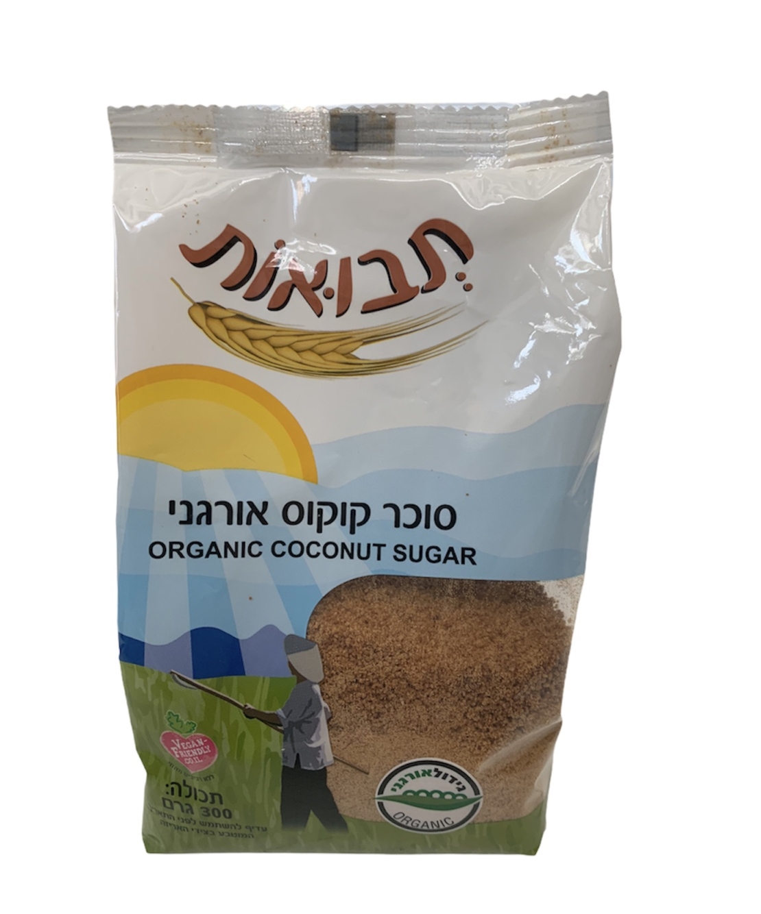 סוכר קוקוס אורגני  300 גרם