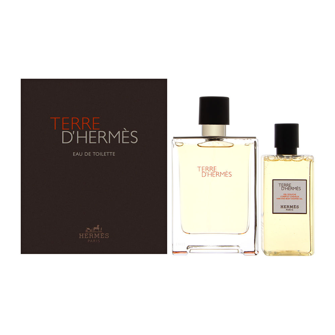 בושם לגבר הרמס טר דה הרמס סט Terre D Hermes set EDT 100 ML + S/GEL