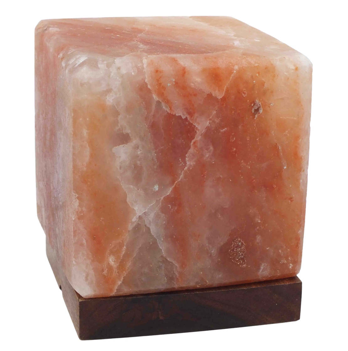 מנורת גביש מלח הימלאיה בצורת קוביה