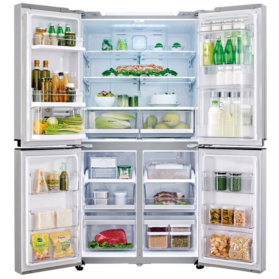 מקרר 4 דלתות 860 ליטר LG  GR-B909S 