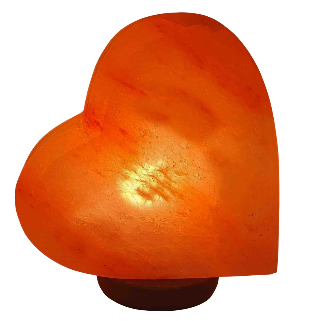 מנורת גביש מלח הימלאיה בצורת לב