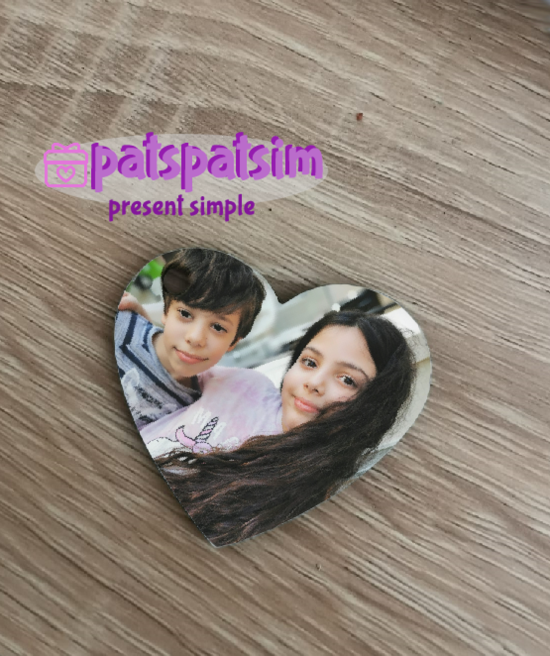 מחזיק מפתחות עם תמונה - צד אחד 