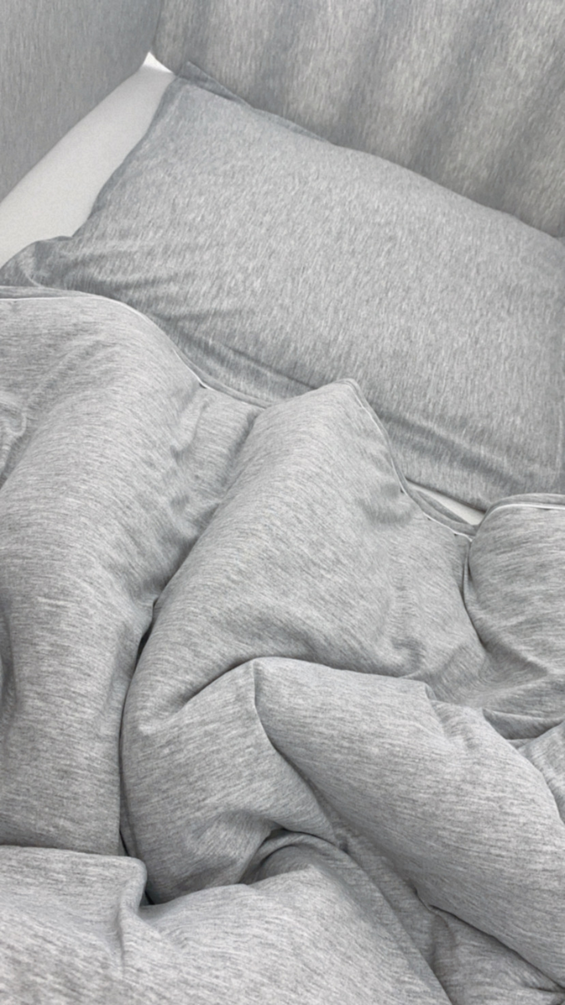 סט חורף מלא למיטת תינוק | אפור מלאנז