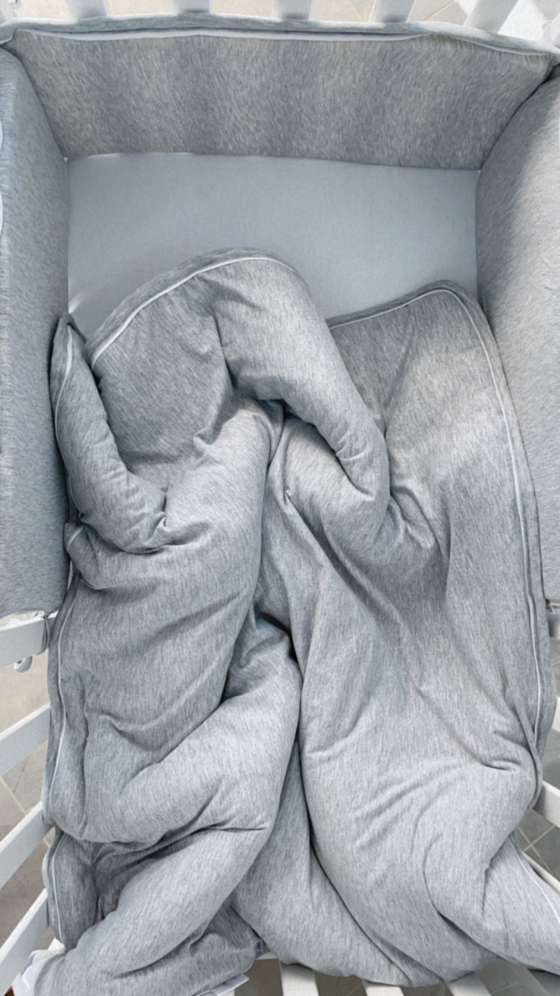 סט מלא לעריסה | Basic אפור מלאנז