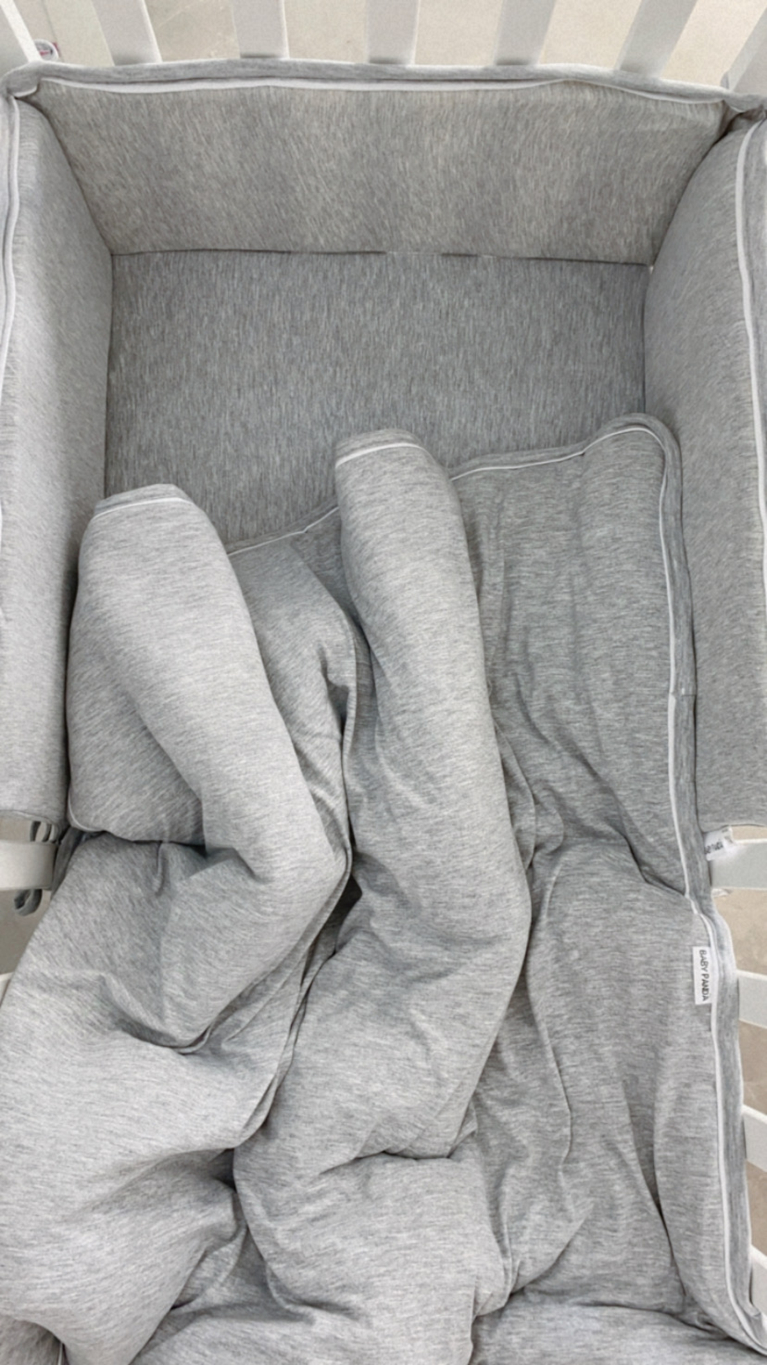 סט מלא לעריסה | Basic אפור מלאנז