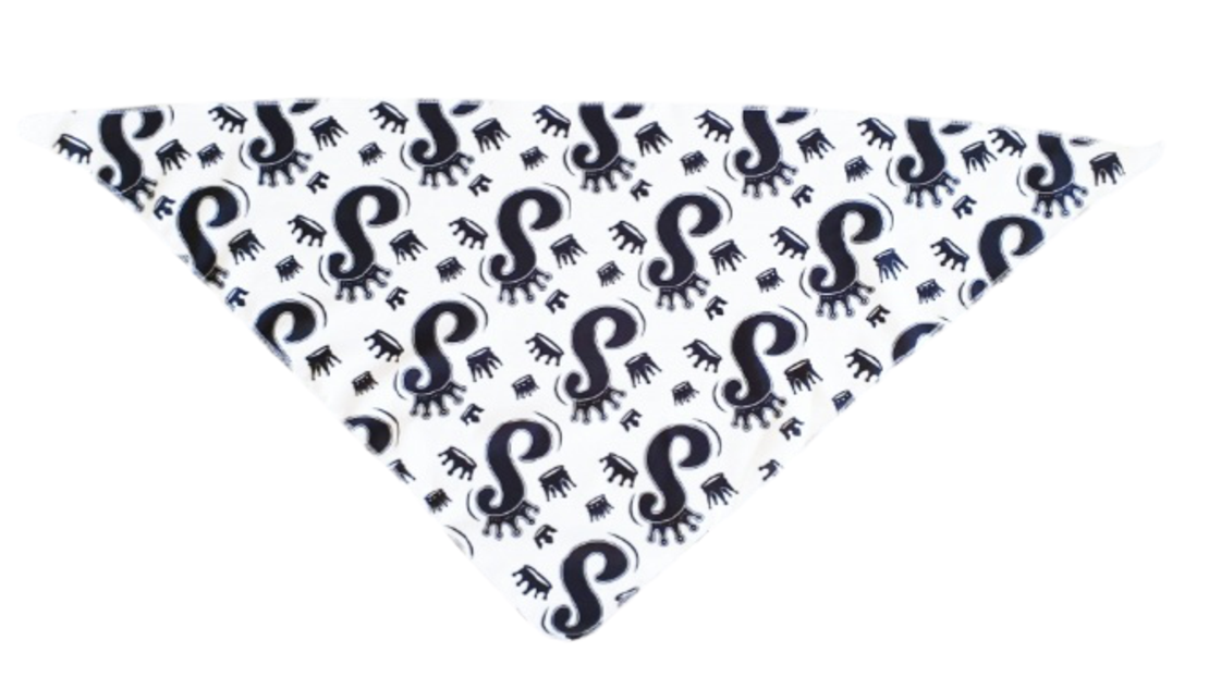 בנדנה של אלרועי הדפס לוגו חדש שחור