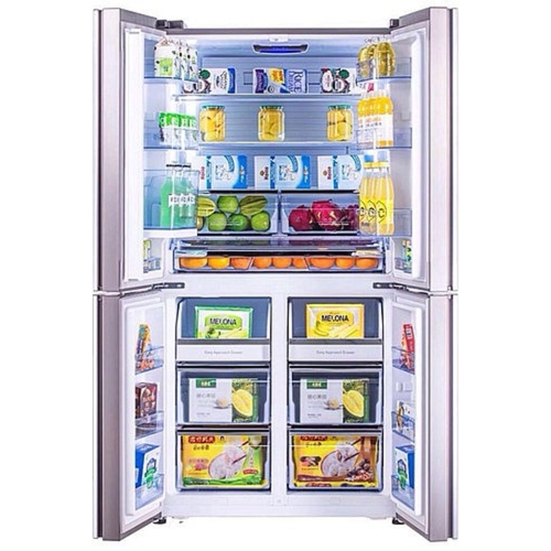 מקרר 4 דלתות הייסנס 629 ליטר HISENSE דגם RQ81WC4S