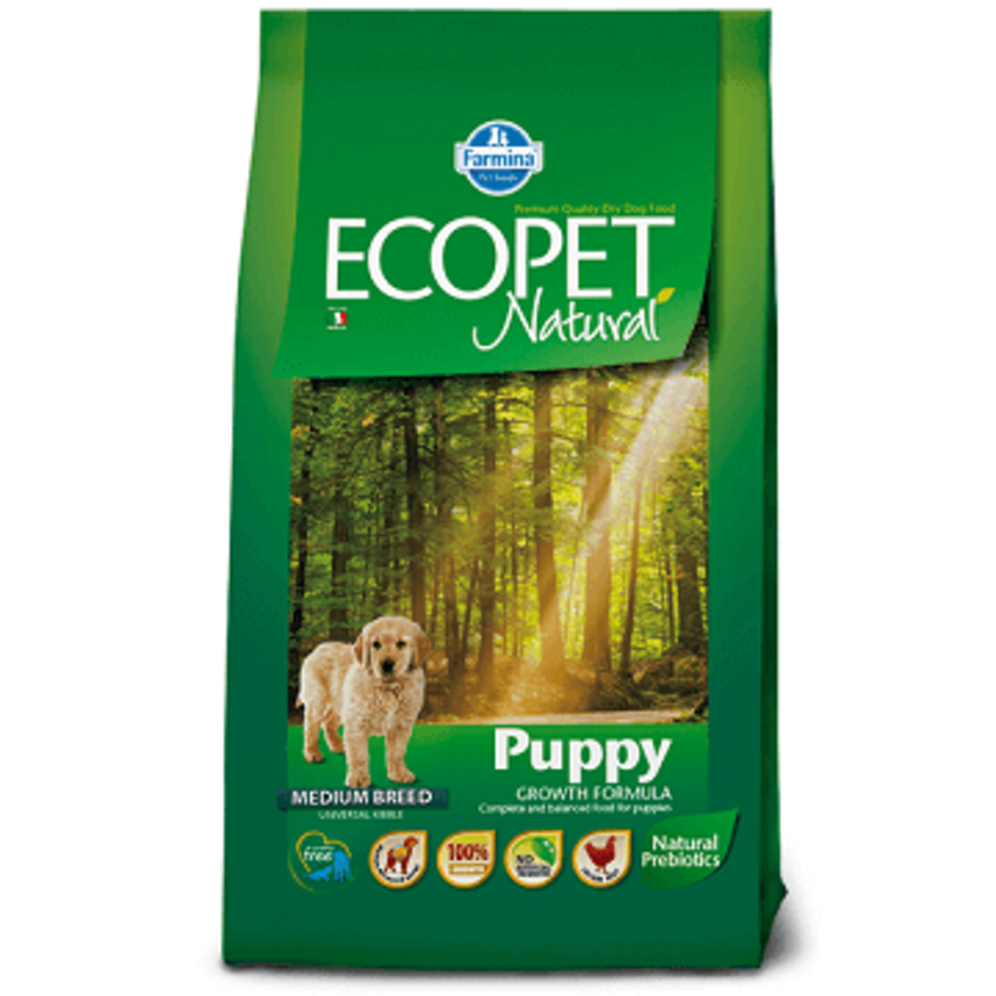 ECOPET PUPPY MINI BREED אקופט מזון לגור 2.5 ק