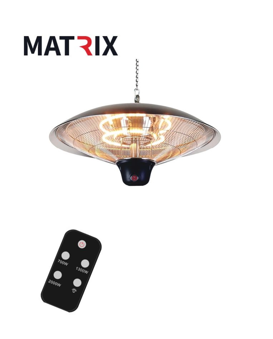 פטריית חימום מקצועית + שלט לתלייה 2000W