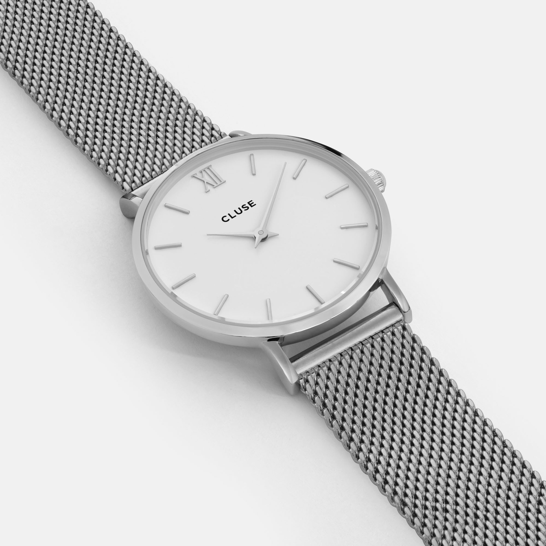33 mm - CW0101203002  Minuit Mesh White, Silver Color