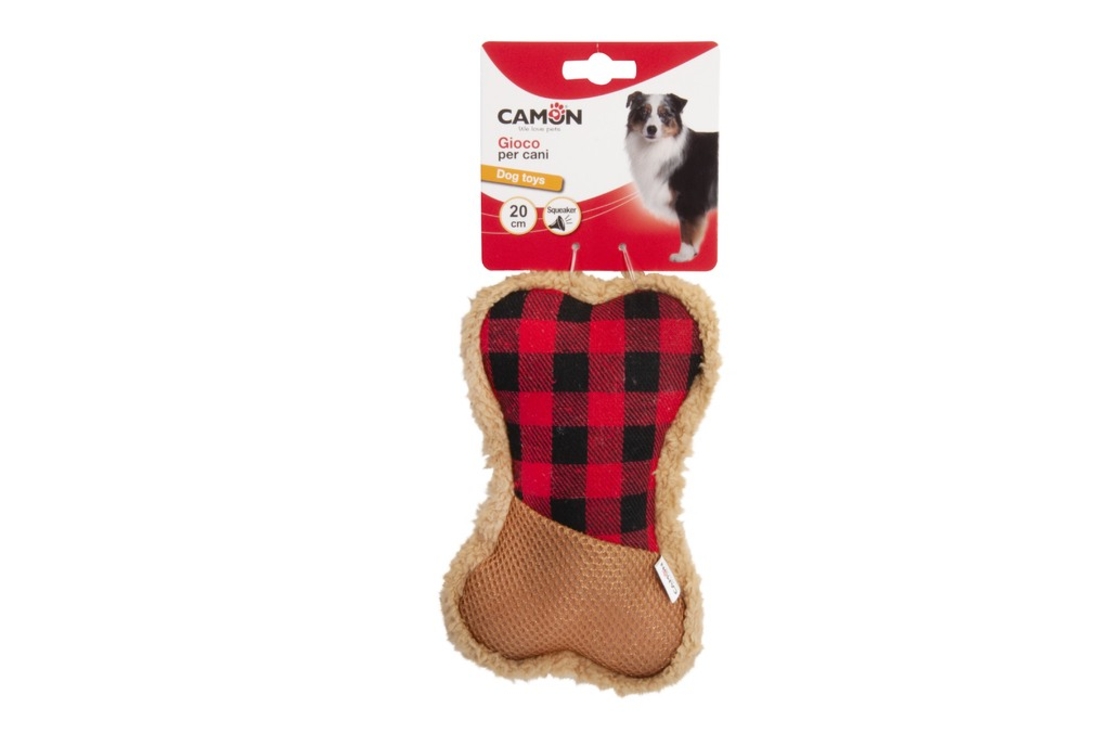 צעצוע בד מצפצף בצורת עצם