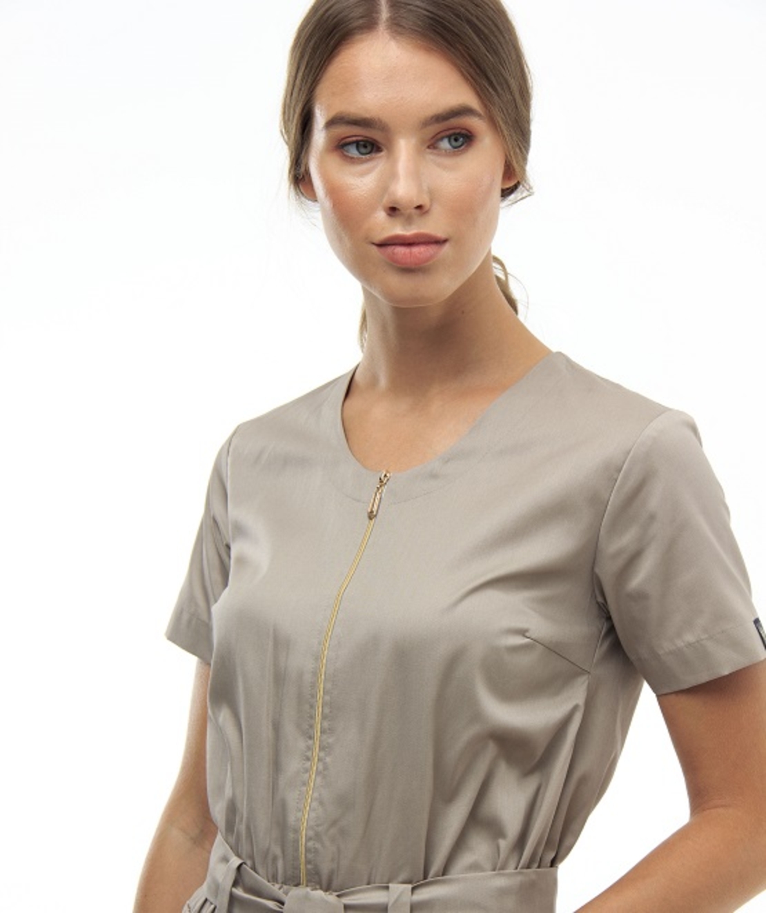 Zipped scrubs overall for women Safari 27