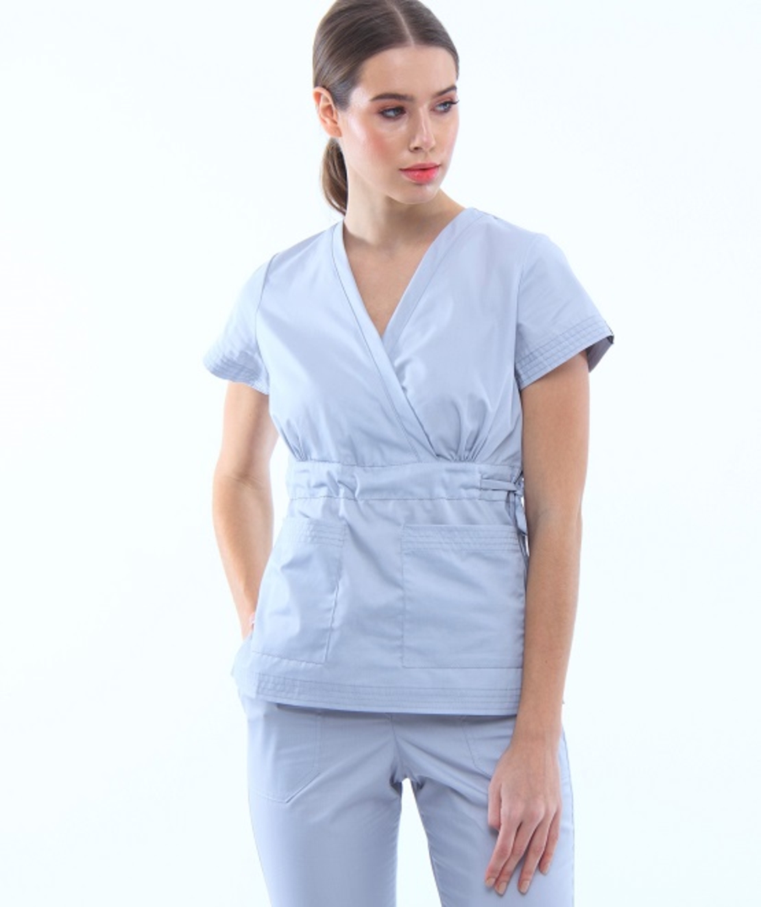 Surgical scrubs set for women Grey 1981