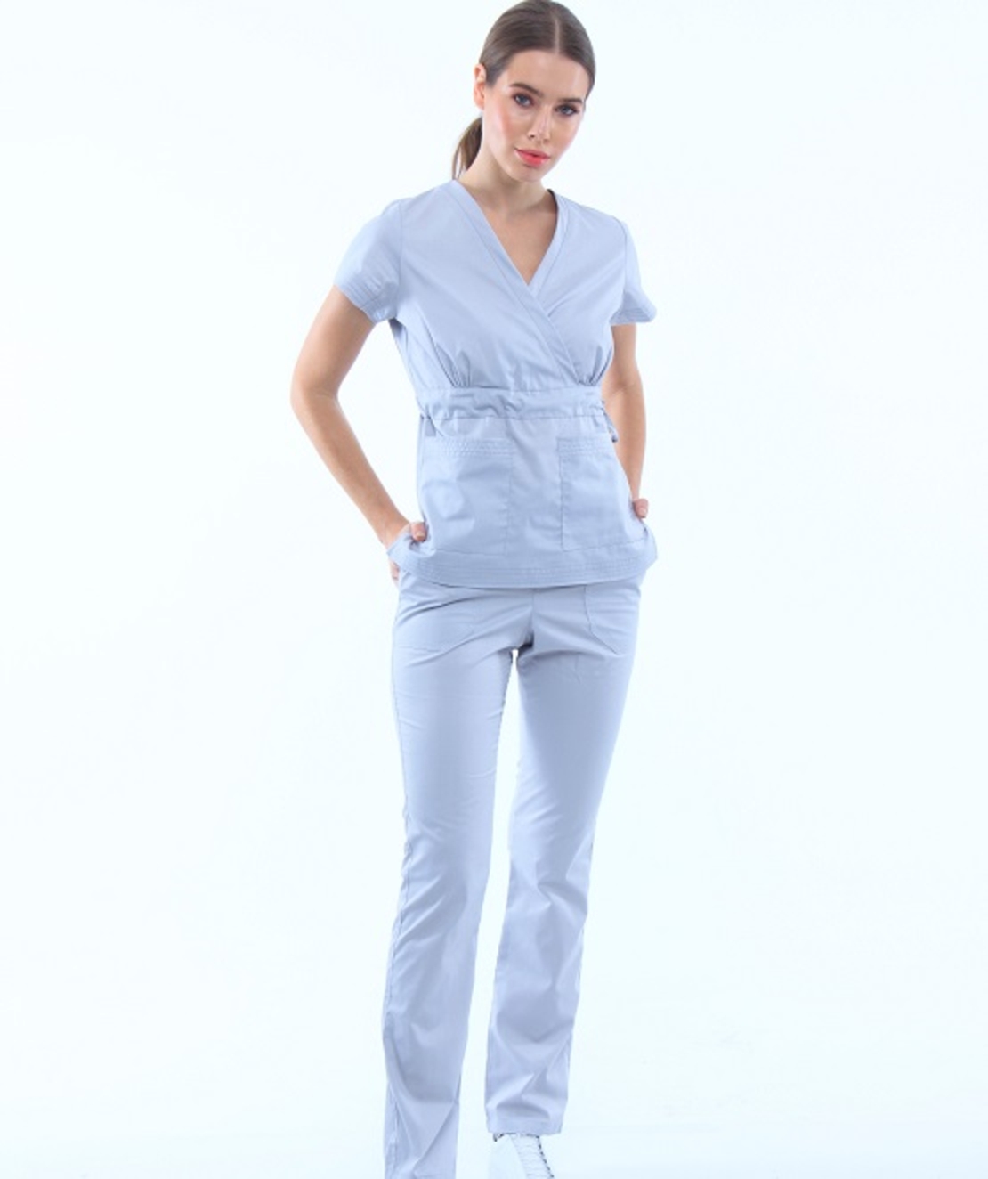 Surgical scrubs set for women Grey 1981