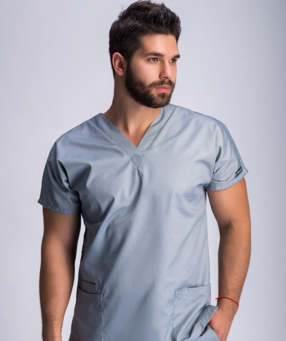 Classical surgical scrubs set for men Asphalt 0181 