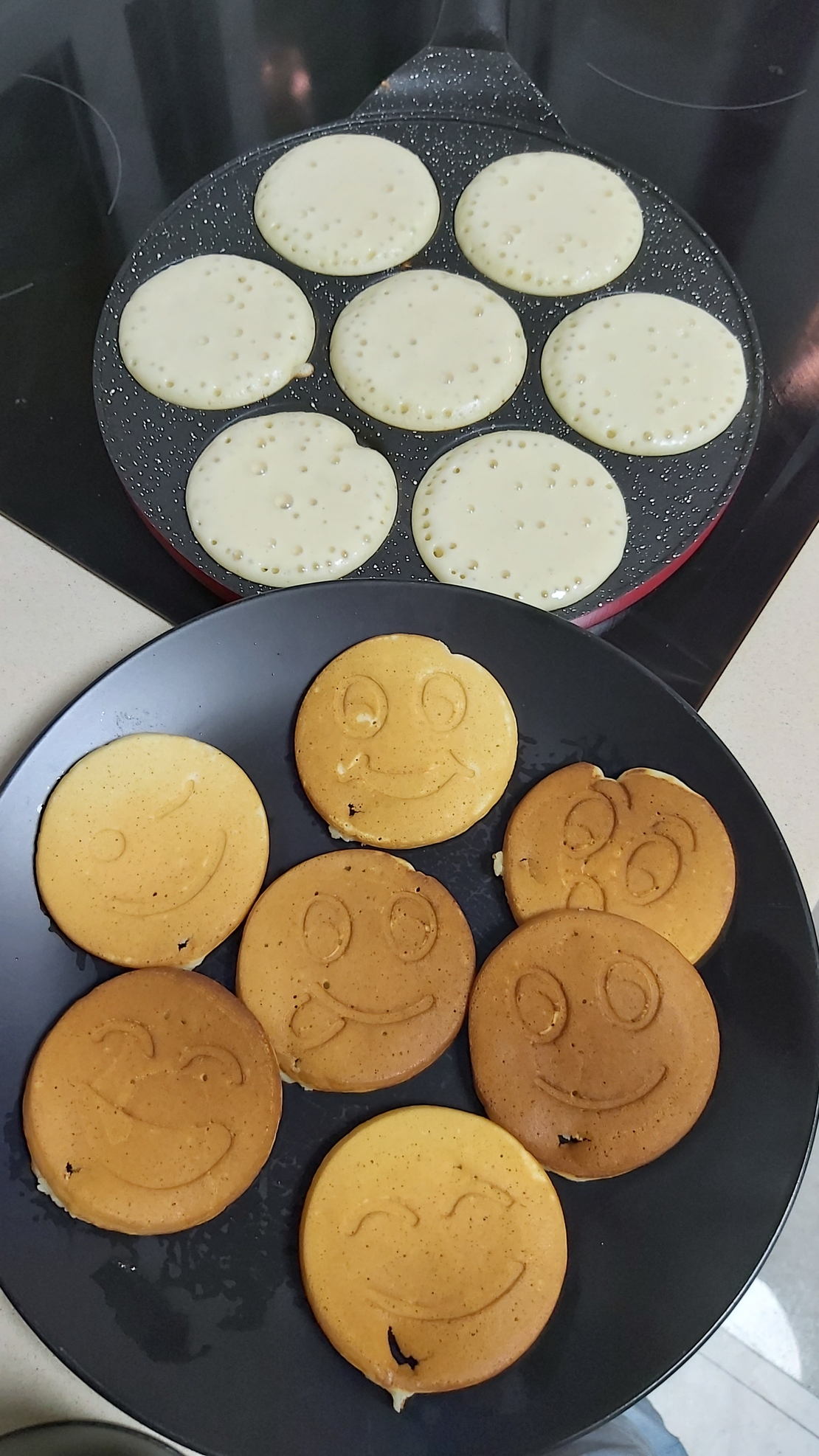 מחבת פנקייק פרצופים חיוכים