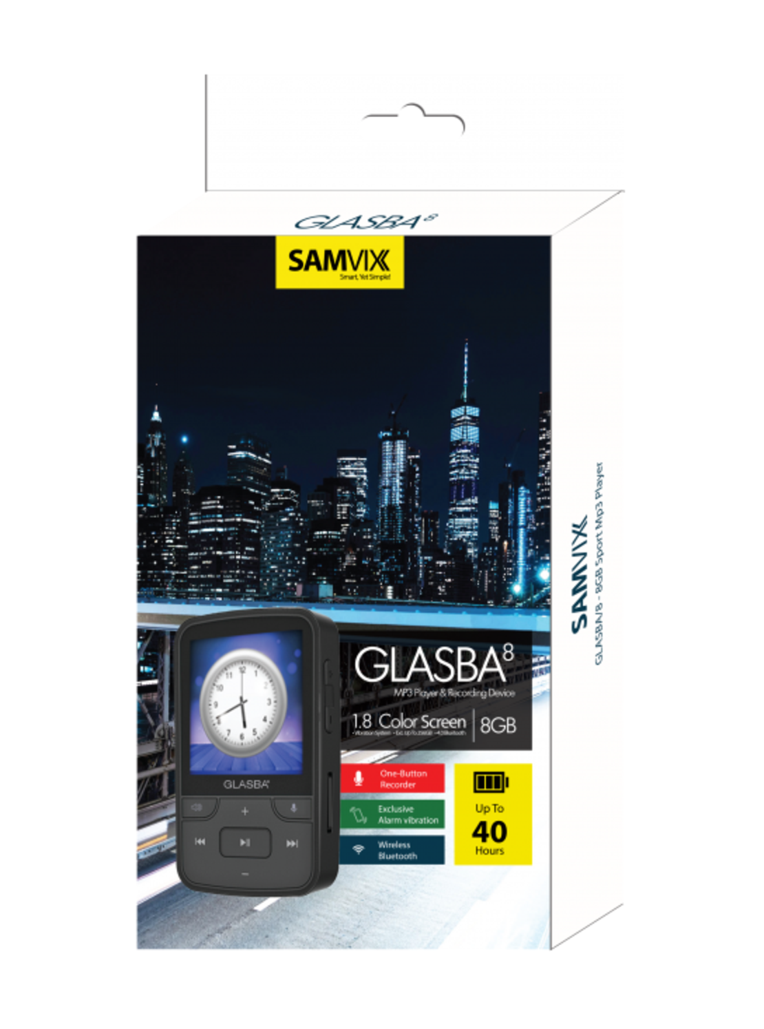 נגן MP3 גלסבה 8 | GLASBA 8 SAMVIX