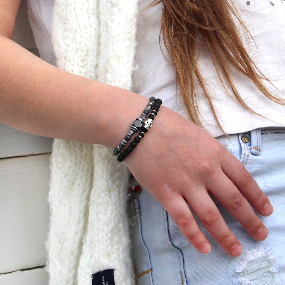 צמיד ילדים - אבני חן ויציקות כסף 925 