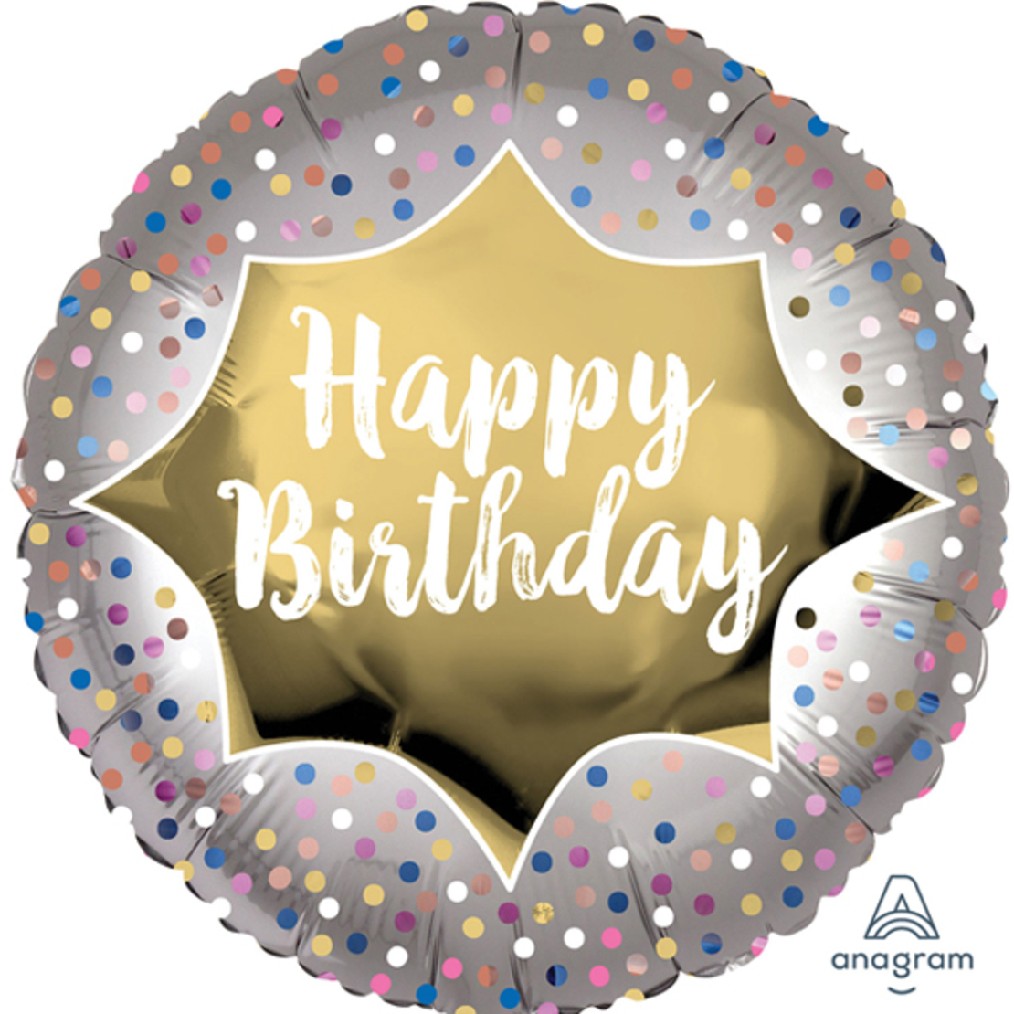 HAPPY BIRTHDAY זהב מנוקד