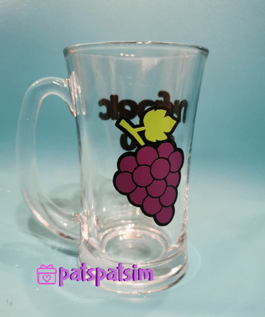 ספל זכוכית עם הקדשה אישית 