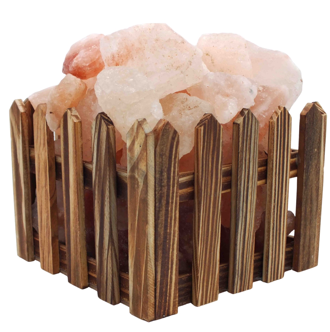 מנורת גבישי מלח דקורטיבית דוגמת גדר