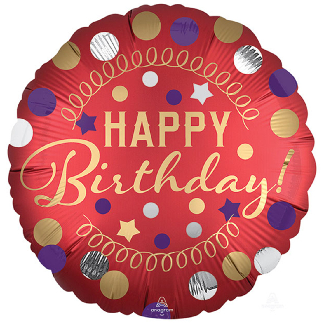 HAPPY BIRTHDAY אדום