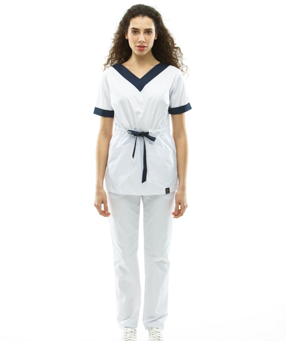 Scrubs set for women White/Navy 2387