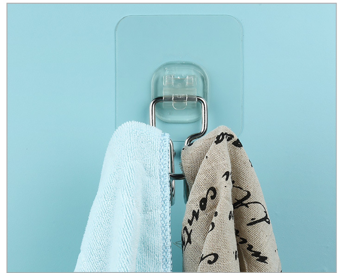 מחזיק זוג מגבות ללא קידוח עם 