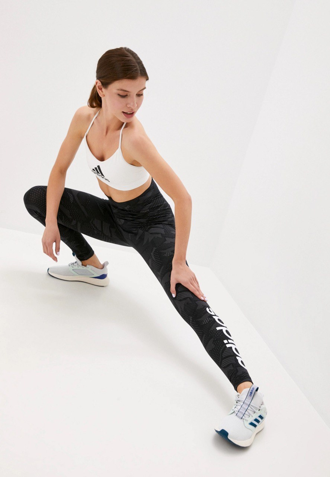 טייץ אדידס לנשים | Adidas Essemtials Allover Print Tights
