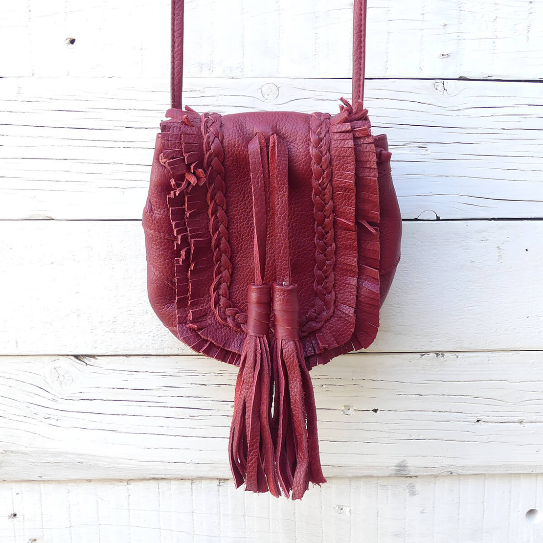 תיק עור - בורדו