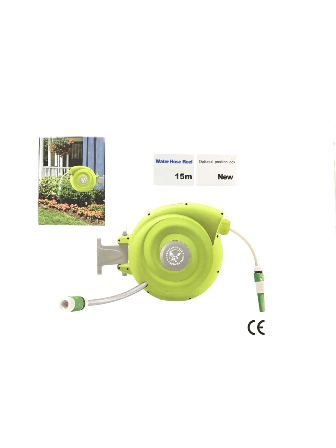 גלגלת קפיצית 15 מטר + מתז 