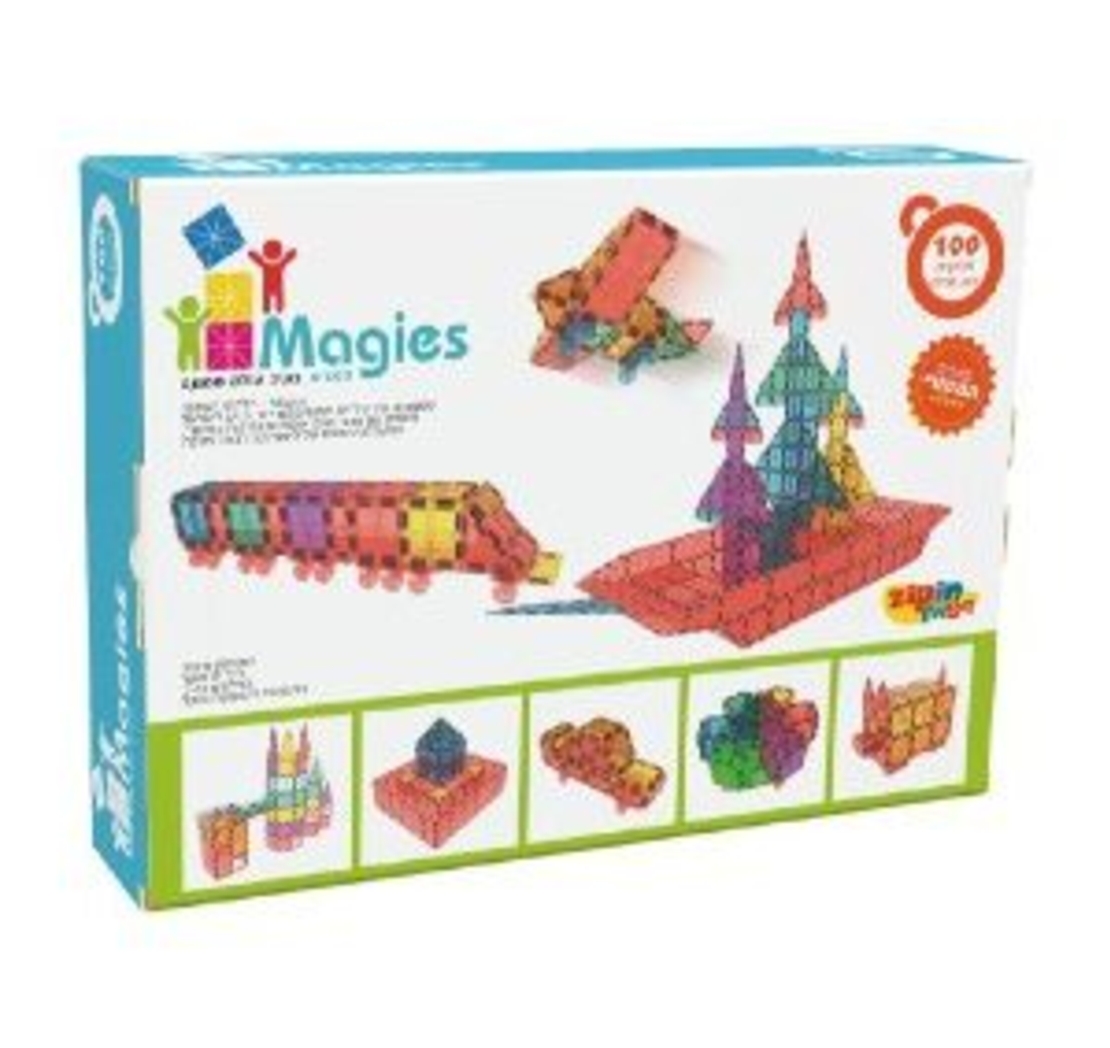 משחק מגנטים מאגיס - 100 חלקים | magies - 100 CPS