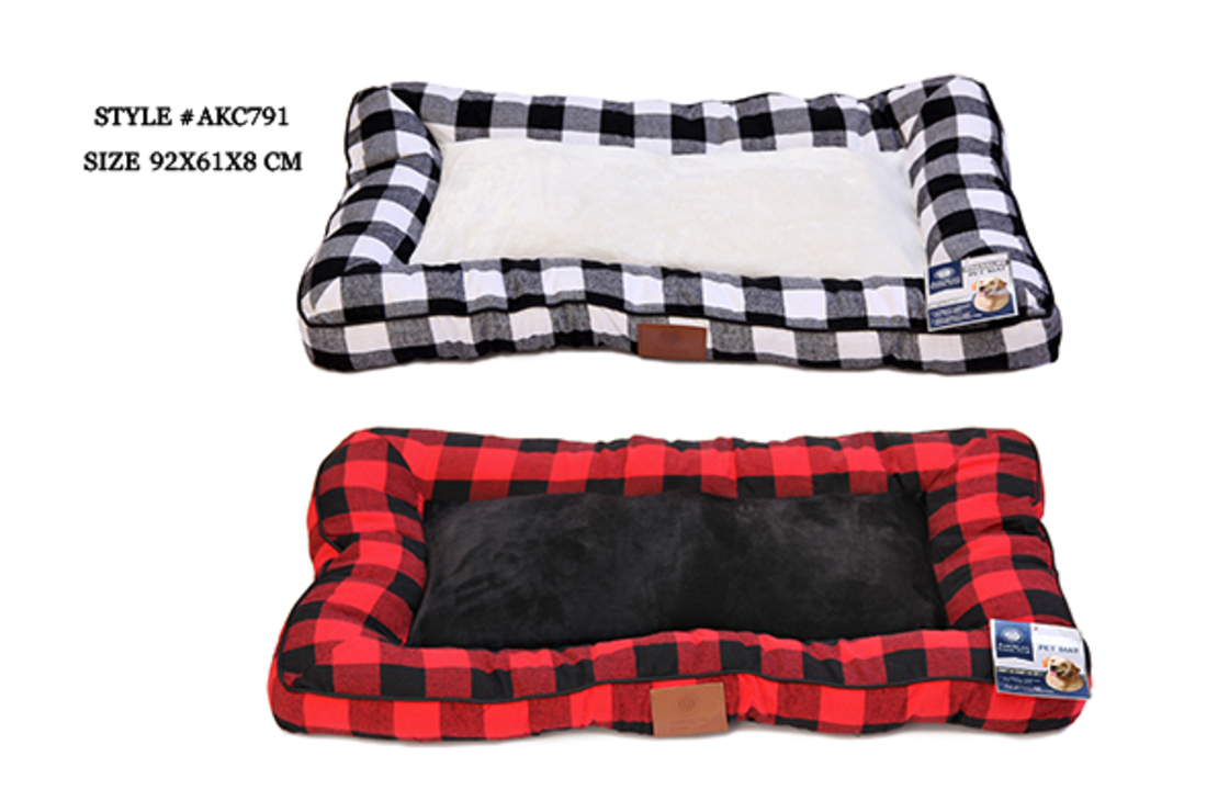 מזרן לכלב גדול משובץ