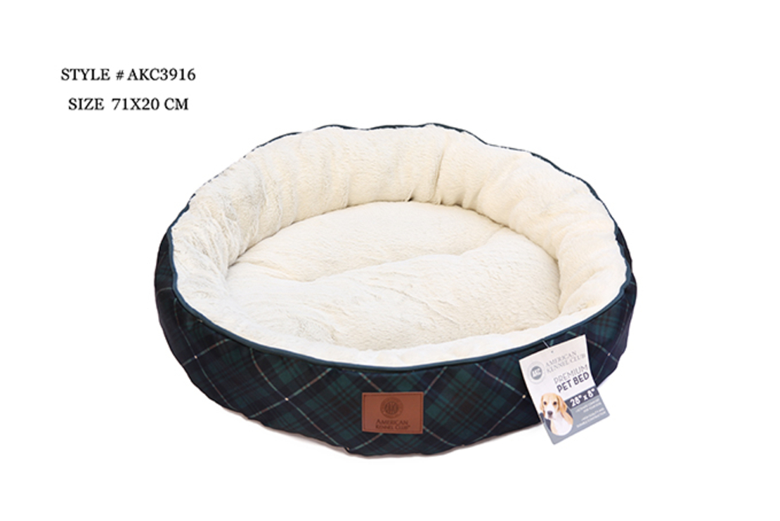 מיטה לכלב בינוני עגולה דגם סקוטי