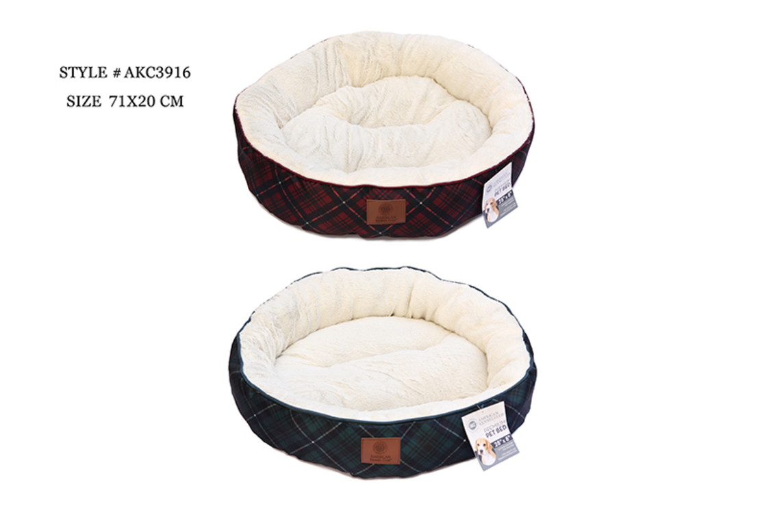 מיטה לחתול גדול עגולה דגם סקוטי