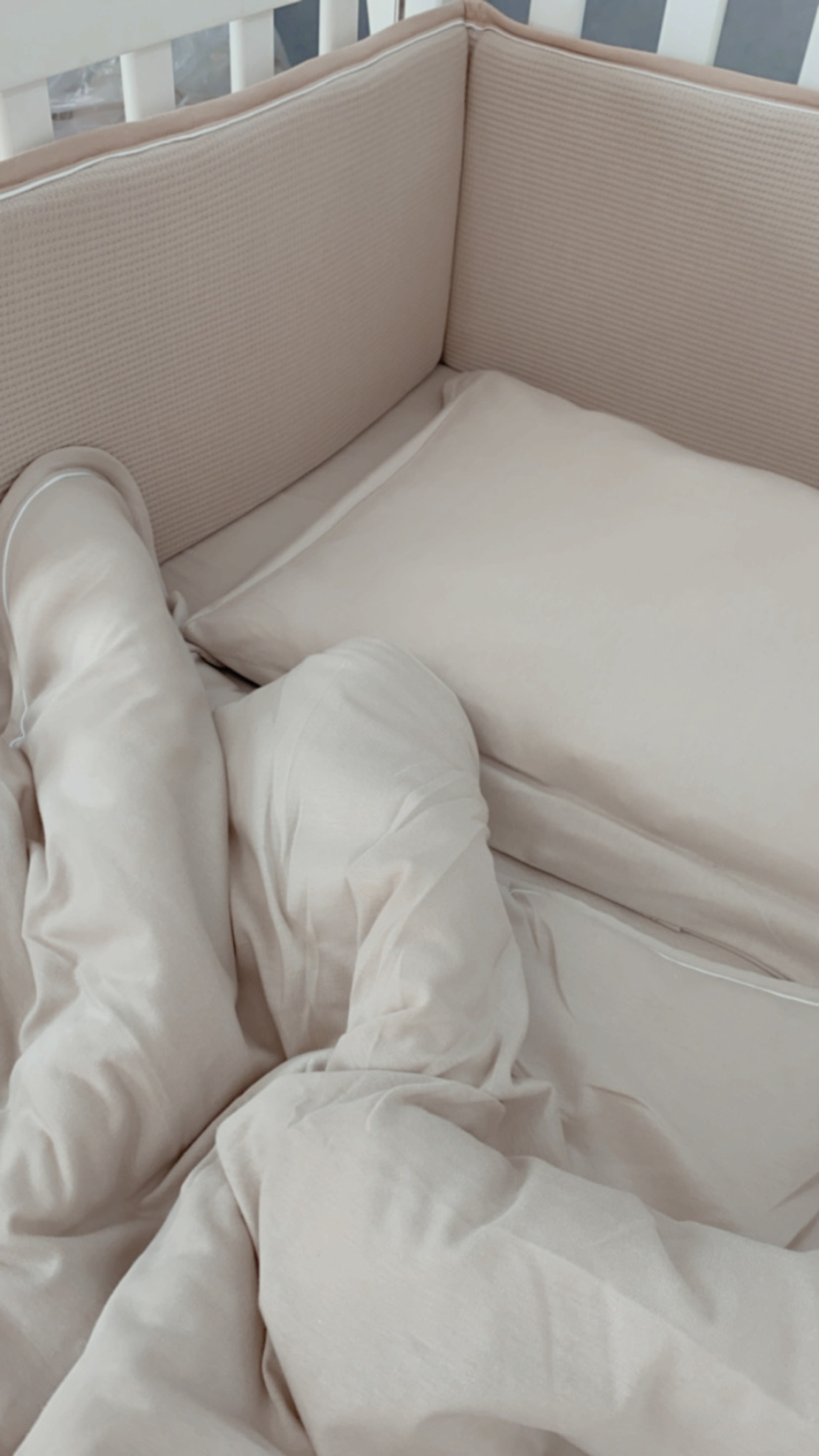 סט חורף מלא למיטת תינוק | וופל ג'רסי נס קפה