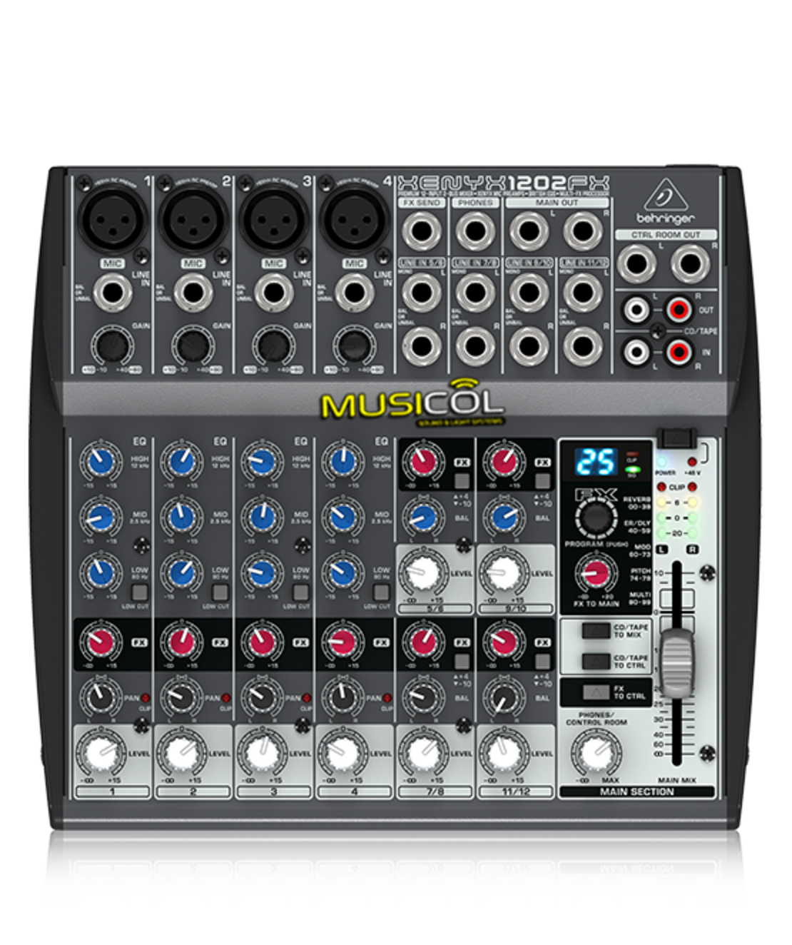 מיקסר מיני 12 כניסות ואפקט שירה XENYX 1202FX