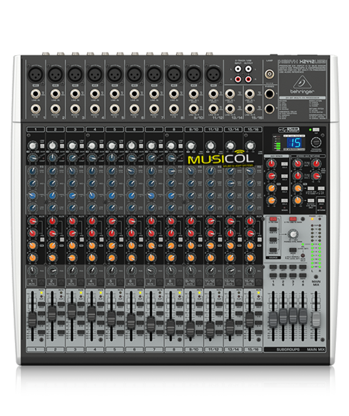 מיקסר 16 ערוצים עם אפקט לשירה BEHRINGER XENYX X2442USB