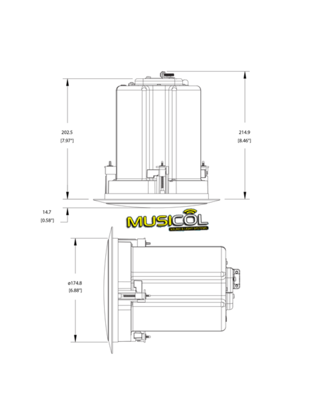 רמקול שקוע שנאי קו 