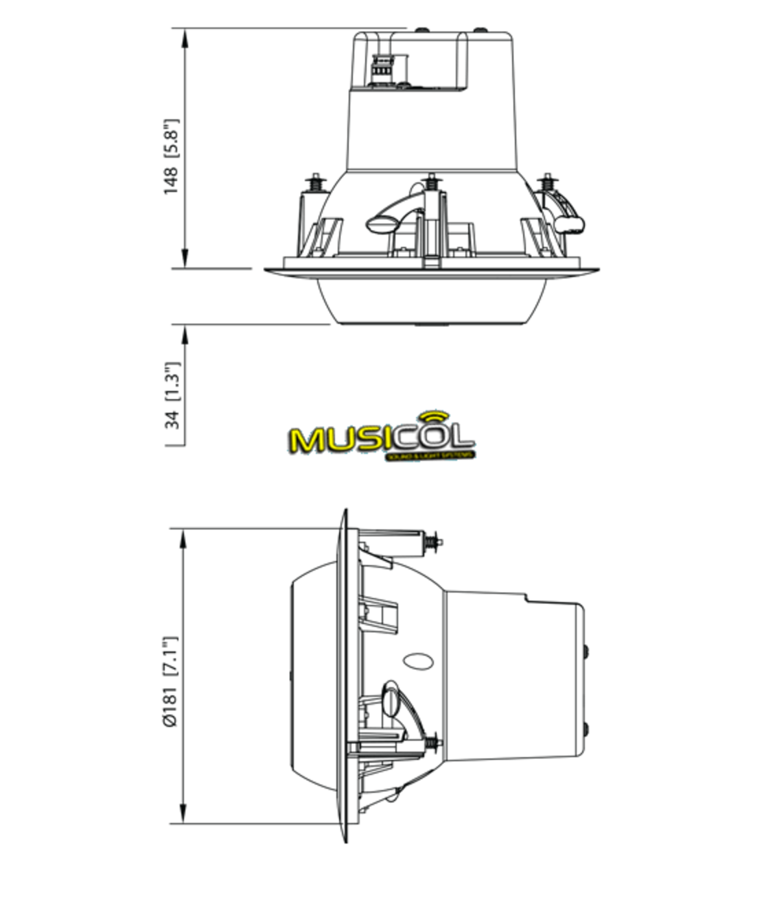 רמקול שקוע שנאי קו 