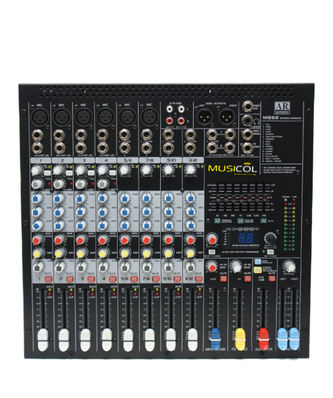 מיקסר 12 כניסות, כרטיס קול ואפקט AR-ACOUSTIC MS62