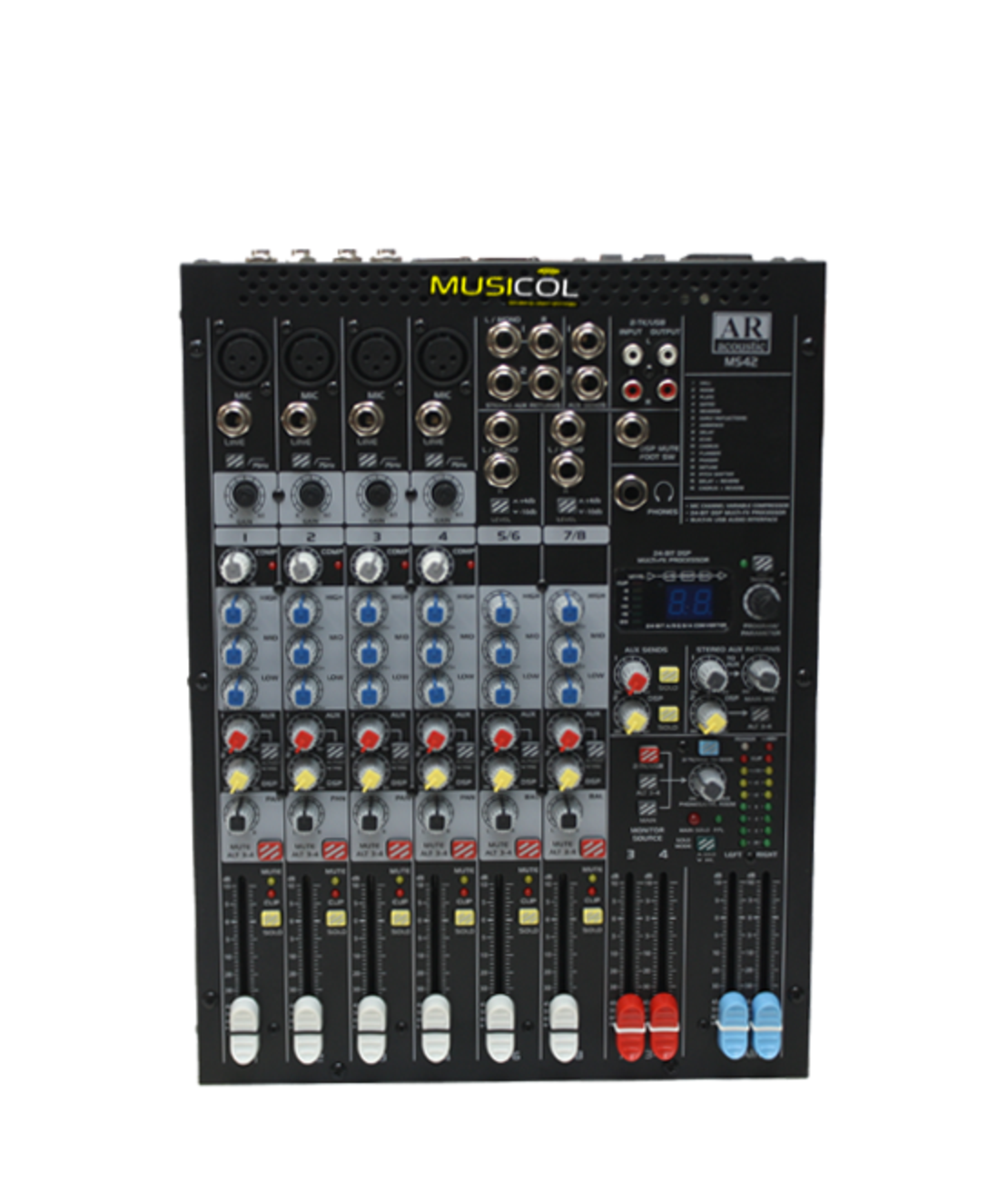מיקסר 8 כניסות, כרטיס קול ואפקט AR-ACOUSTIC MS42